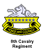 8th Cavalry Regiment w Br - Ribbon - 8th Cavalry Regiment W Br